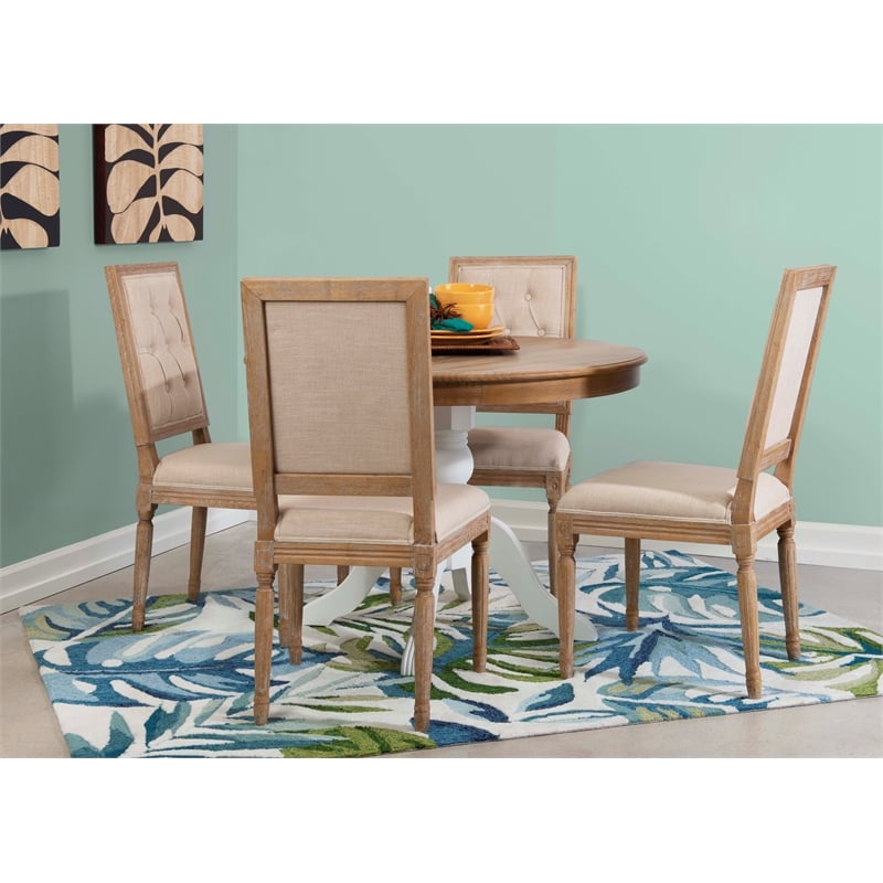 Home Square Set of a Kitchen Nook & Dining Table & 5 Piece Cushion/Pillow