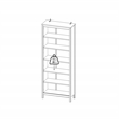 Home Square Set of 2 Adjustable 6 Shelf Open Storage Bookcase in Black Matte