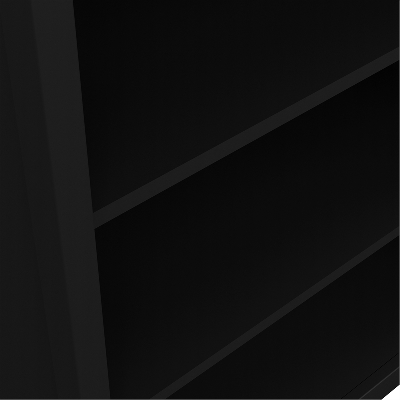 Home Square Set of 2 Adjustable 6 Shelf Open Storage Bookcase in Black Matte