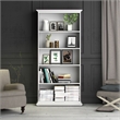 Home Square Set of 2 Home Computer Office Desk & 5-Shelf Bookcase in White