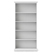 Home Square Set of 2 Home Computer Office Desk & 5-Shelf Bookcase in White