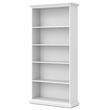 Home Square Set of 2 Home Computer Office Desk & 5-Shelf Bookcase in White
