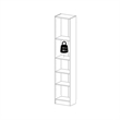 Home Square Set of 2 Home Computer Office Desk & 5-Shelf Bookcase in White