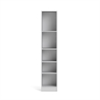 Home Square Set of 2 Home Computer Office Desk & 5-Shelf Bookcase in White