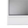Home Square Set of 2 Home Computer Office Desk & 5-Shelf Bookcase in White