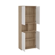 Home Square Set of 2 Home Computer Office Desk & 6-Shelf Bookcase