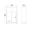 Home Square Set of 2 Home Computer Office Desk & 3-Shelf Adjustable Bookcase