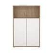 Home Square Set of 2 Home Computer Office Desk & 3-Shelf Adjustable Bookcase