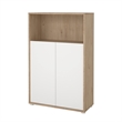 Home Square Set of 2 Home Computer Office Desk & 3-Shelf Adjustable Bookcase