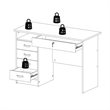 Home Square Set of 2 Home Computer Office Desk & 3-Shelf Adjustable Bookcase