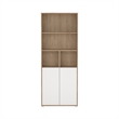 Home Square Set of 2 Desk with 5-Drawers & 6-Shelf Adjustable Bookcase