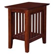 Home Square Set of 3 Wood Coffee Table & Chair Side Table in Walnut