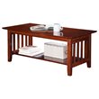 Home Square Set of 3 Wood Coffee Table & Chair Side Table in Walnut