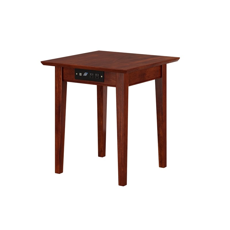 Home Square Set of 2 Walnut Full Size Murphy Bed Desk with Mattress & Side Table