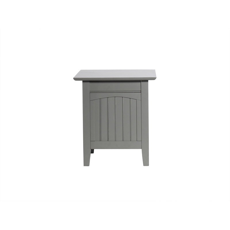 Home Square Set of 2 Full Size Murphy Bed Desk with Mattress & End Table in Gray