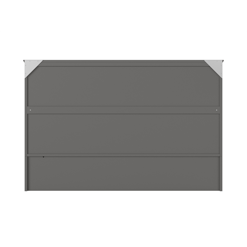 Home Square Set of 2 Queen Murphy Bed Chest & End Table in Gray