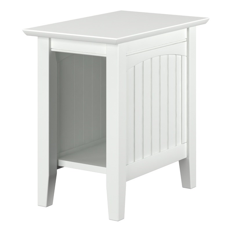 Home Square Set of 2 Queen Murphy Bed Chest with Mattress & Side Table in White