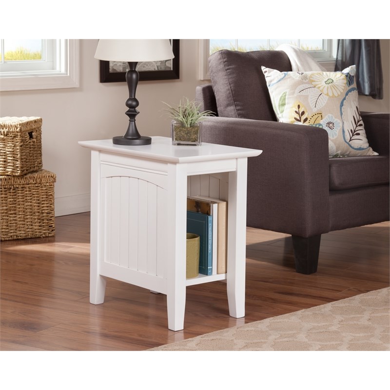 Home Square Set of 2 Queen Murphy Bed Chest with Mattress & Side Table in White
