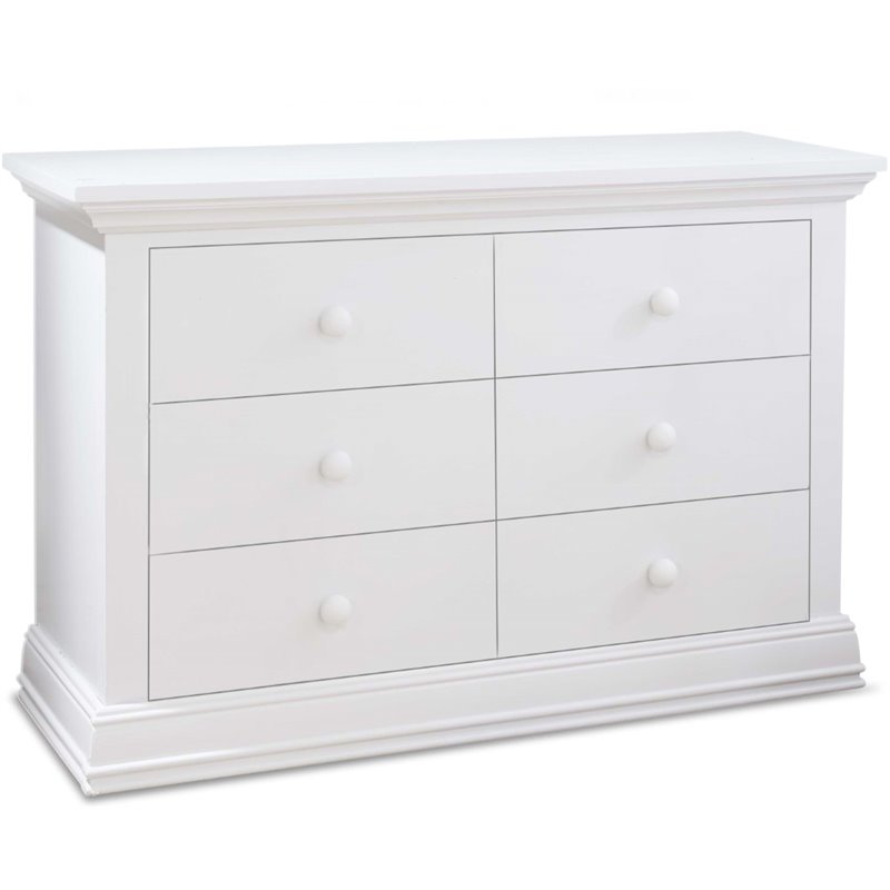 Home Square Set of 2 4-in-1 Crib and Double Dresser in White