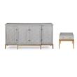 Home Square Set of 2 4-Door Server & Rectangular End Table in Soft Graphite Gray