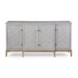 Home Square Set of 3 4-Door Server & Cocktail Table & End Table in Gray
