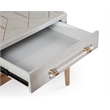 Home Square Set of 3 4-Door Server & Cocktail Table & End Table in Gray