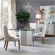 Home Square Set of 3 4-Door Server & Cocktail Table & End Table in Gray