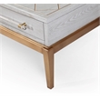 Home Square Set of 3 4-Door Server & Cocktail Table & End Table in Gray