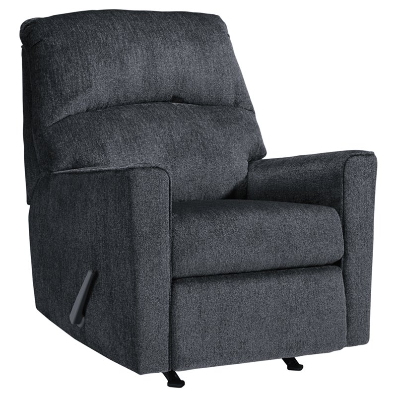 Home Square Set of 2 Contemporary Rocker Recliners in Slate Finish