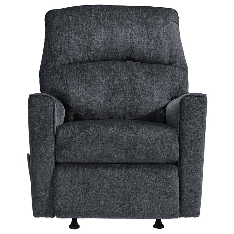 Home Square Set of 2 Contemporary Rocker Recliners in Slate Finish