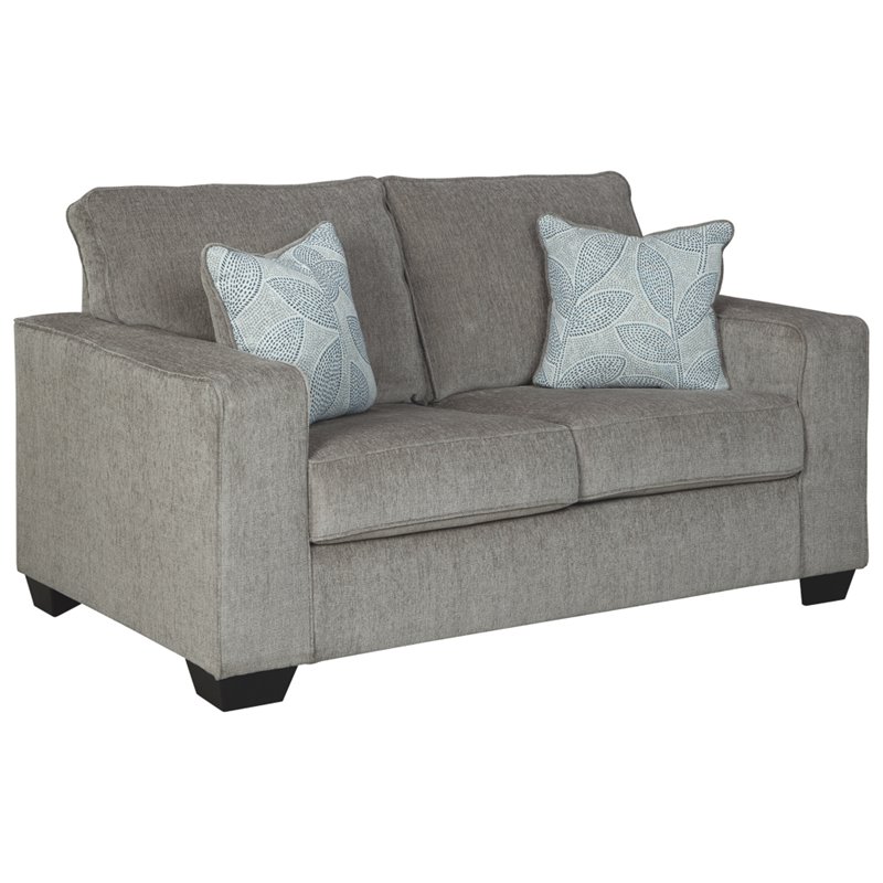 Home Square Set of 3 Queen Sleeper Sofa & Loveseat & Ottoman in Alloy