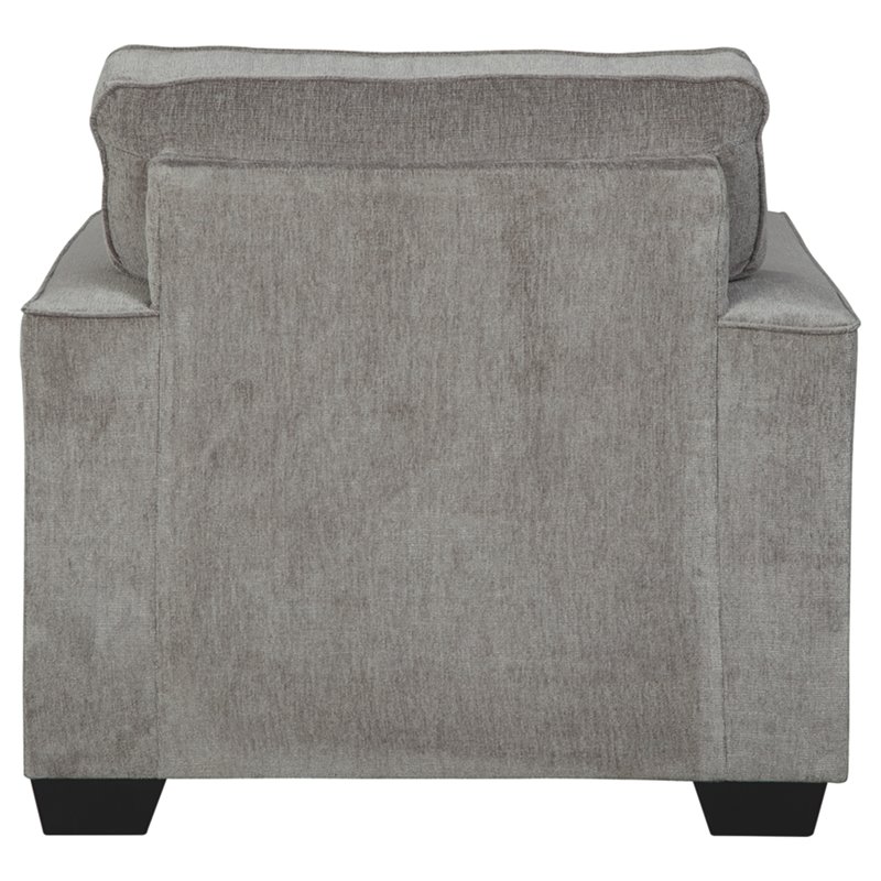 Home Square Set of 3 Loveseat & Accent Chair & Ottoman in Alloy