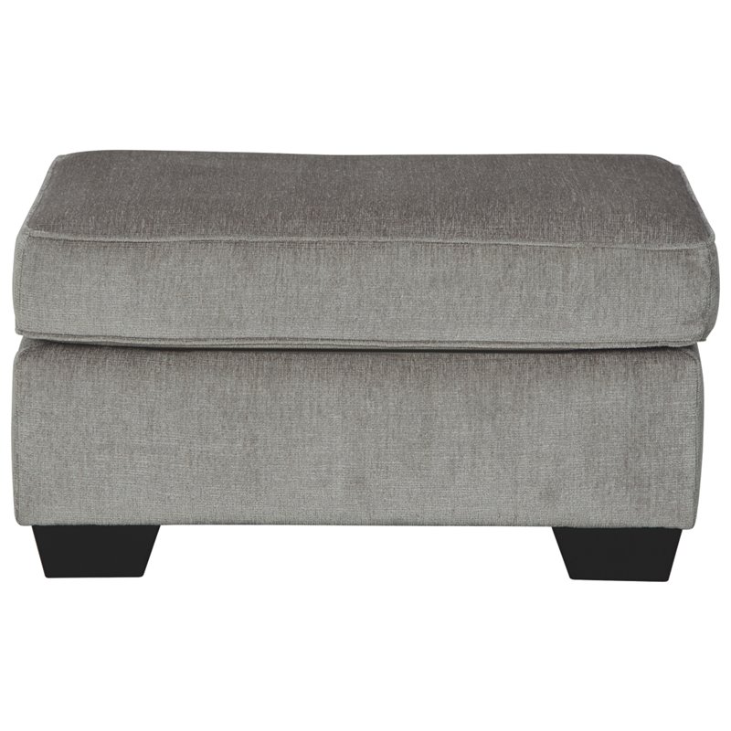Home Square Set of 3 Loveseat & Accent Chair & Ottoman in Alloy