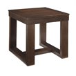 Home Square Set of 2 Coffee Table & Square End Table in Dark Brown