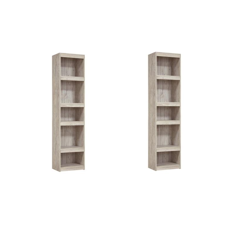 Home Square Set of 2 Coastal Engineered Piers in Whitewash Finish
