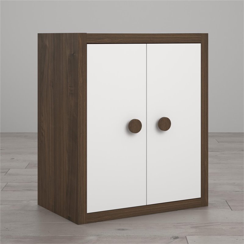 Little Seeds Sierra Ridge Terra Bookcase in Walnut and White