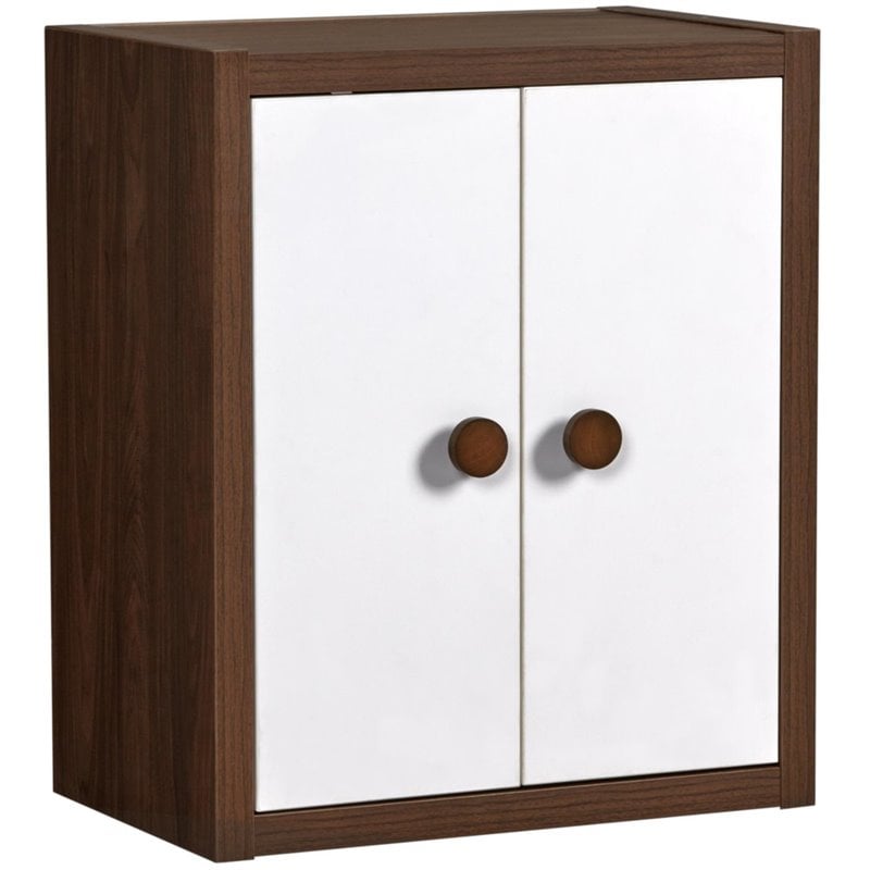 Little Seeds Sierra Ridge Terra Bookcase in Walnut and White