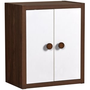 Little Seeds Sierra Ridge Terra Bookcase in Walnut and White