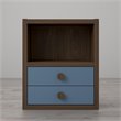 Little Seeds Sierra Ridge Terra 2 Drawer Bookcase in Walnut and Blue