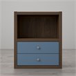 Little Seeds Sierra Ridge Terra 2 Drawer Bookcase in Walnut and Blue