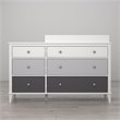 Little Seeds Monarch Hill Poppy Wood 6 Drawer Changing Table in Gray