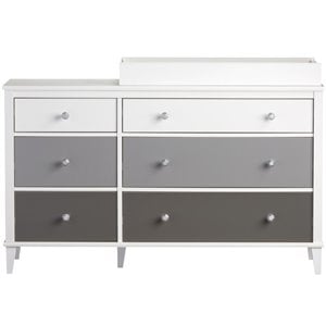 Little Seeds Monarch Hill Poppy Wood 6 Drawer Changing Table in Gray