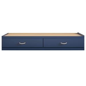 Little Seeds Sierra Ridge Mesa Twin Bed with Storage in Blue