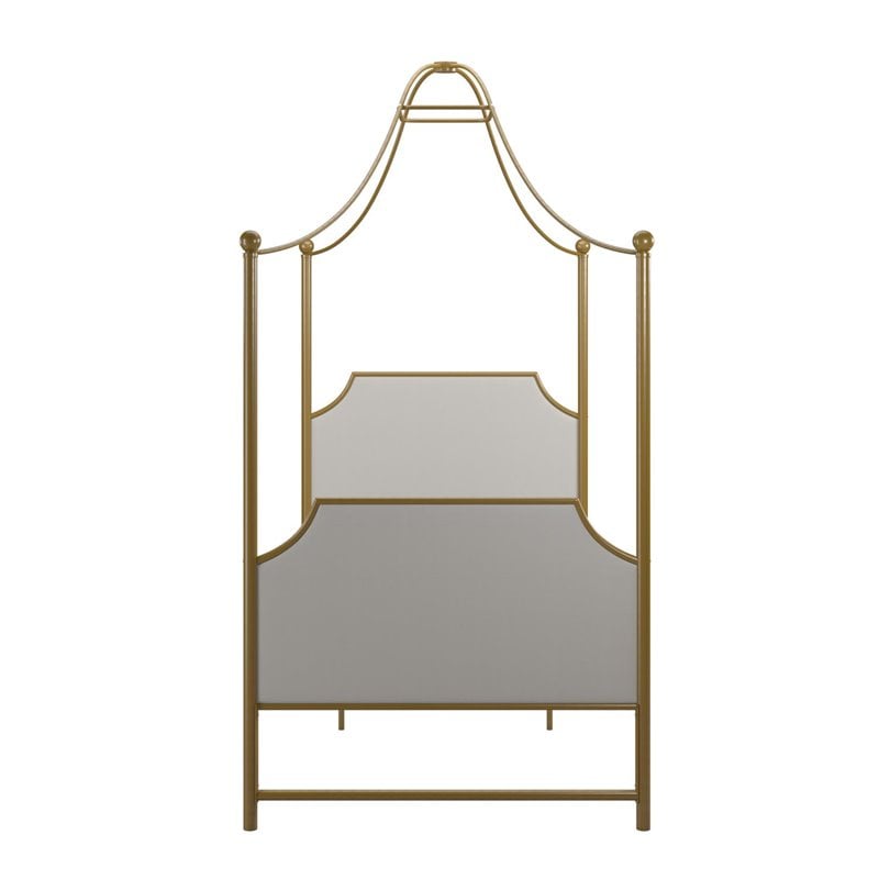 Little Seeds Monarch Hill Clementine Canopy Twin Bed in Gold