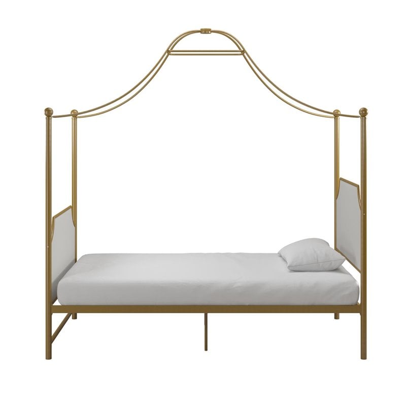 Little Seeds Monarch Hill Clementine Canopy Twin Bed in Gold