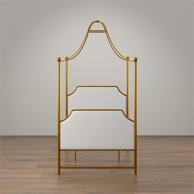 Little Seeds Monarch Hill Clementine Canopy Twin Bed in Gold