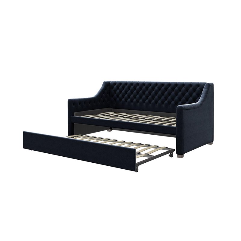 Little Seeds Monarch Hill Ambrosia Twin Daybed and Trundle in Blue Velvet