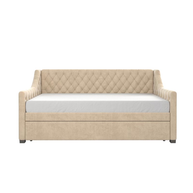 Little Seeds Monarch Hill Ambrosia Twin Daybed and Trundle in Ivory Velvet