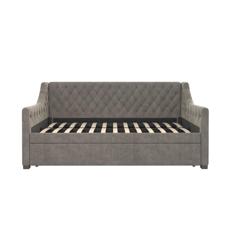 Little Seeds Monarch Hill Ambrosia Modern Wood Twin Daybed and Trundle in Gray