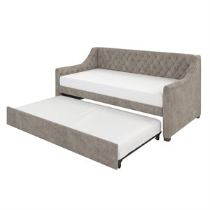 Little Seeds Monarch Hill Ambrosia Modern Wood Twin Daybed and Trundle in Gray